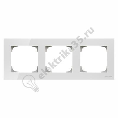 Рамка 3-м Sky стекло бел. ABB 2CLA857300A3001
