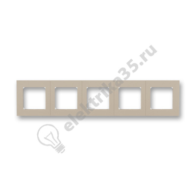 Рамка Levit 5п кофе макиато/бел. ABB 2CHH015050A6018