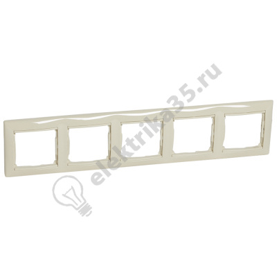 Рамка 5-м Valena гориз. сл. кость Leg 774355