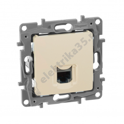 Механизм розетки информ. RJ45 CAT.5 UTP сл. кость Etika Leg 672341