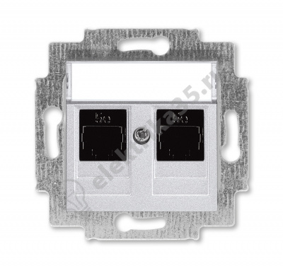 Розетка комп. Levit 2хRJ45 кат. 5e сер. ABB 2CHH295118A6016