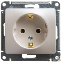 Мех-м розетки 1-м GLOSSA с з/к., перлам. SchE GSL000643