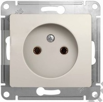 Мех-м розетки 1-м GLOSSA без з/к., молоч. SchE GSL000941
