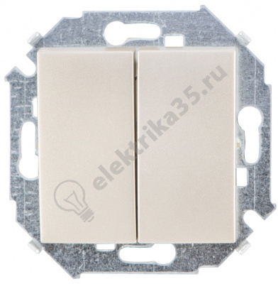 Механизм выключателя 2-кл. СП 16А IP20  шампань Simon15 1591398-034
