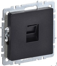 Мех-м розетки 1-м BRITE комп. RJ45 кат.5E черный IEK BR-K10-1-K02
