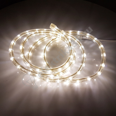 Дюралайт 11мм, круглый, 100м, фиксинг, 2W-LED/м-24-220V. Белый 			