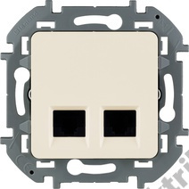 Розетка комп. 2-м Inspiria 2*RJ45 слоновая кость Leg 673841