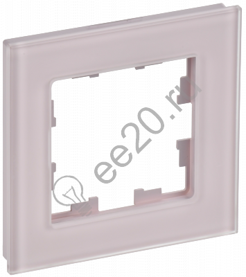 Рамка 1-м BRITE стекло розовый матовый IEK BR-M12-G-31-K14