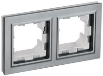 Рамка 2-м BRITE IP44 сталь IEK BR-M22-44-K46 