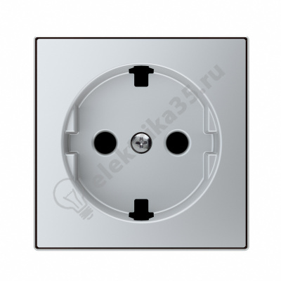 Накладка для розетки SCHUKO с плоской поверхностью SKY серебристый алюм. ABB 2CLA858890A1301