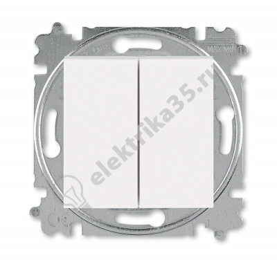 Переключатель 2-кл. Levit жемчуж./ледяной ABB 2CHH595245A6068
