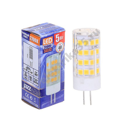 Лампа светодиодная LED 5Вт 230в G4 белый JazzWay (5000971) 