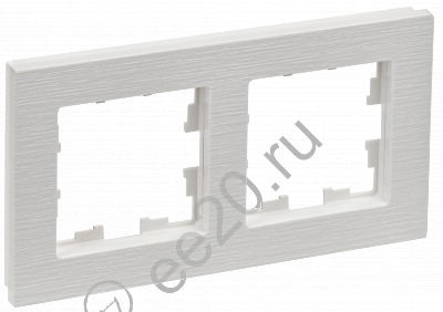 Рамка 2-м BRITE белый рифленый IEK BR-M22-51-K01