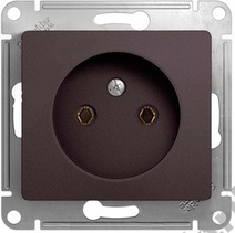 Мех-м розетки 1-м GLOSSA без з/к., графит SchE GSL001341