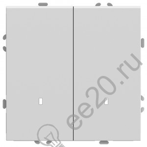Мех-м выкл 2-кл с индикатором, серия Эмили, белый фарфор, Stekker (RSW10-5102-01)