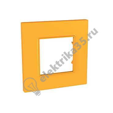 Рамка 1-м Unica quadro оранж. SchE MGU4.702.29