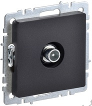 Мех-м розетки BRITE TV проходная, черный IEK BR-A10-P-K02