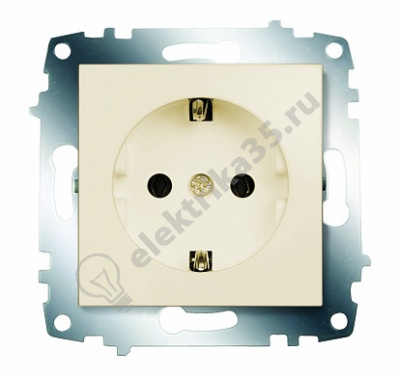 Механизм розетки Cosmo с з/к. крем. ABB 619-010300-217