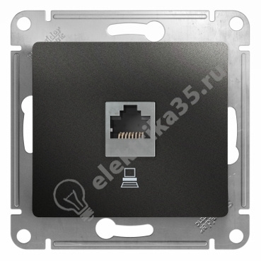 Мех-м розетки комп. GLOSSA RJ45 антрац. SchE GSL000781K