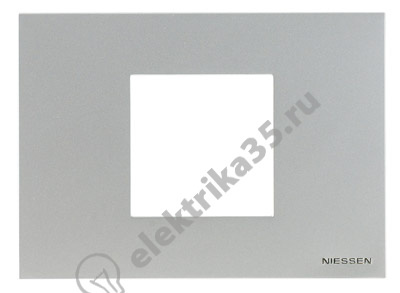 Рамка 2мод. Zenit итал. станд. серебристый ABB 2CLA247200N1301