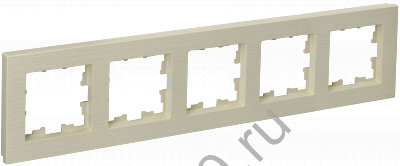 Рамка 5-м BRITE бежевый рифленый IEK BR-M52-51-K10