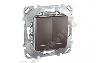 Механизм выключателя 2-кл. СП UNICA TOP с инд., граф. SchE MGU5.0101.12NZD