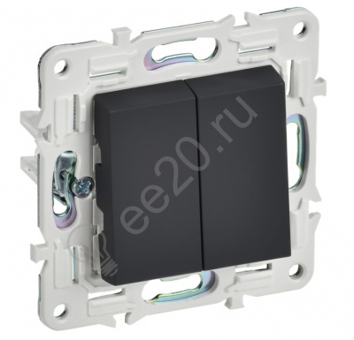 Мех-м выкл. 2-кл. SKANDY графит IEK SK-V20-0-10-K53
