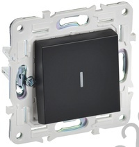 Мех-м выключателя 1-кл. с подс. SKANDY черный IEK SK-V10-1-10-K02