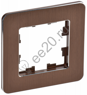 Рамка 1-м BRITE металл коричневый скругл.углы RE AL IEK BR-M12-M-21-K30