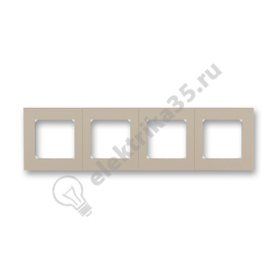 Рамка Levit 4п кофе макиато/бел. ABB 2CHH015040A6018