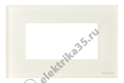Рамка 4мод. Zenit итал. станд. стекло бел. ABB 2CLA247400N3001