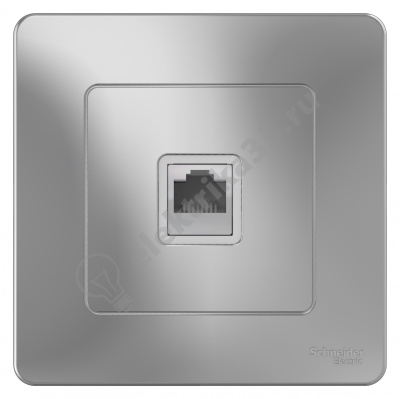 Розетка комп. СП BLANCA RJ45 алюм. SchE BLNIS045003