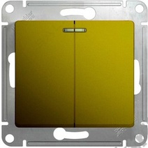 Мех-м выкл. 2-кл. с подсв. GLOSSA фисташк. SchE GSL001053