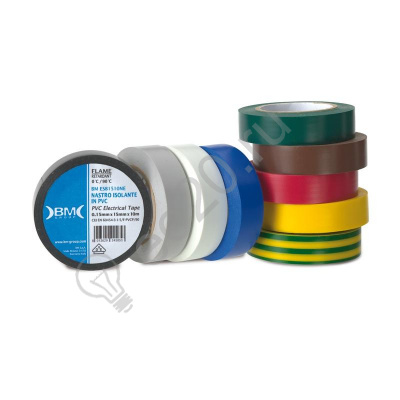 Изолента ПВХ 19мм (рул.25м) бел. BM (Италия)  BM-ESB1925BI