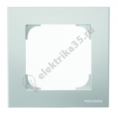 Рамка 1-м Sky серебр./алюм. ABB 2CLA857100A1301
