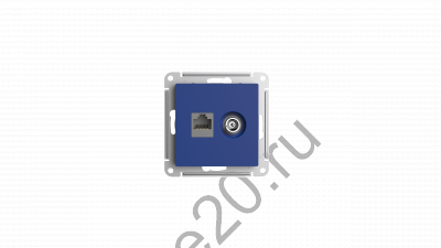 Мех-м розетки комп. 2-м ATLAS RJ45+TV аквамарин SchE ATN001189