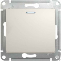 Мех-м выкл. 1-кл. с подсв. GLOSSA молоч. SchE GSL000913