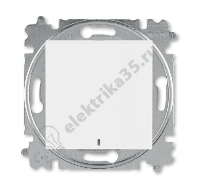 Выключатель 1-кл. Levit с подсветкой бел./ледяной ABB 2CHH590146A6001