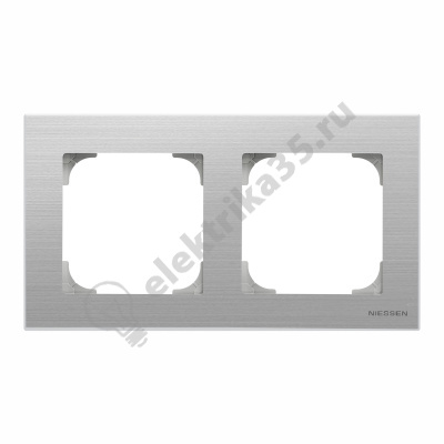 Рамка 2-м Sky нерж. сталь ABB 2CLA857200A1401