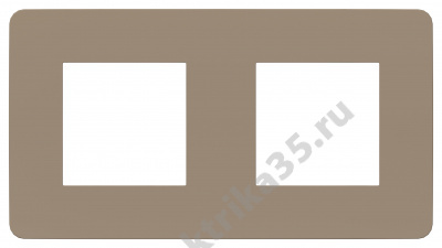Рамка 2-м UNICA STUDIO песоч./антрацит SchE NU280428