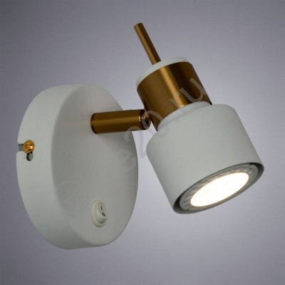 Светильник настенный GU10 40W 220V IP20 белый/золотой ARTE Lamp A1906AP-1WH