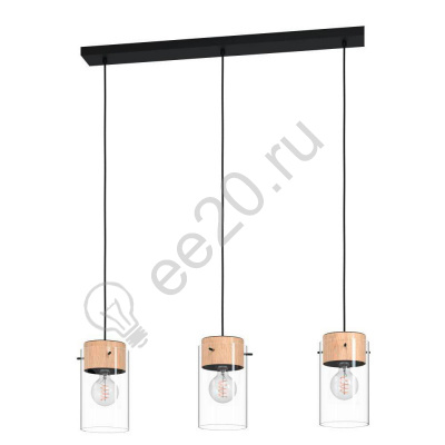 Светильник  подвесной Е27 84W 220V IP20 коричневый/прозрачный EGLO 43546
