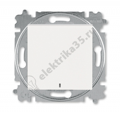 Выключатель 1-кл. Levit с подсветкой жемчуж./ледяной ABB 2CHH590146A6068