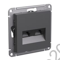 Мех-м розетки комп. 2-м ATLAS 2*RJ45 базальт SchE ATN001485 