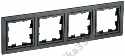 Рамка 4-м BRITE черный IEK BR-M42-K02	