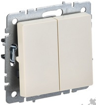 Мех-м выкл. 2-кл. BRITE беж. IEK BR-V20-0-10-K10 