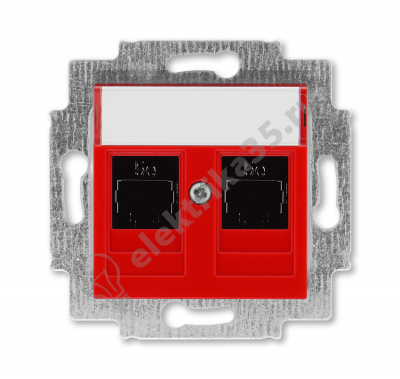 Розетка комп. Levit 2хRJ45 кат. 5e красн. ABB 2CHH295118A6065