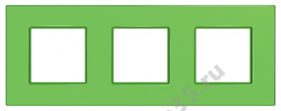 Рамка 3-м Unica quadro киви SchE MGU4.706.28