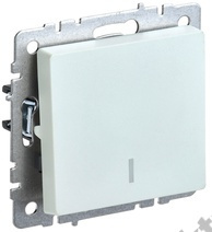 Мех-м выкл. 1-кл. BRITE с подсв., жемчуг IEK BR-V10-1-10-K36