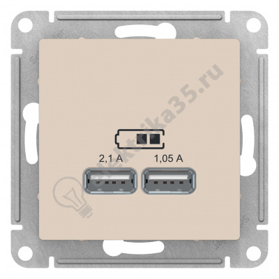 Мех-м розетки USB ATLAS беж. SchE ATN000233